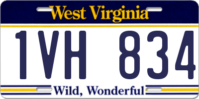 WV license plate 1VH834