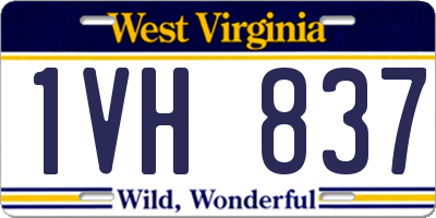 WV license plate 1VH837