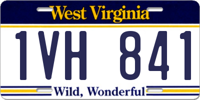 WV license plate 1VH841