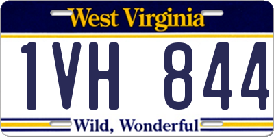 WV license plate 1VH844