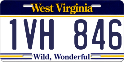 WV license plate 1VH846