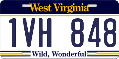 WV license plate 1VH848