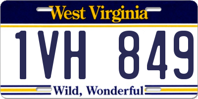 WV license plate 1VH849