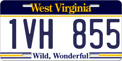 WV license plate 1VH855