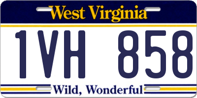 WV license plate 1VH858