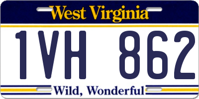 WV license plate 1VH862