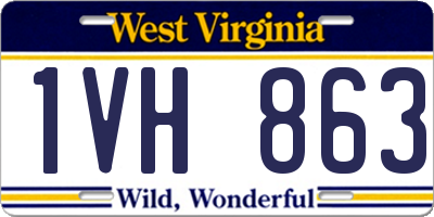 WV license plate 1VH863