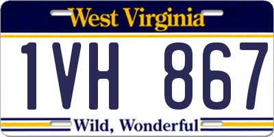 WV license plate 1VH867