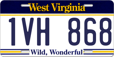 WV license plate 1VH868