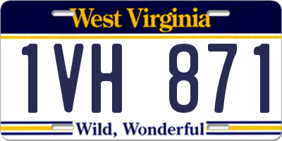 WV license plate 1VH871