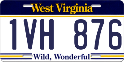 WV license plate 1VH876
