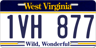 WV license plate 1VH877