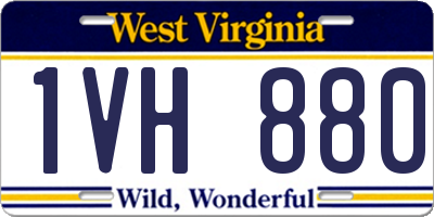 WV license plate 1VH880