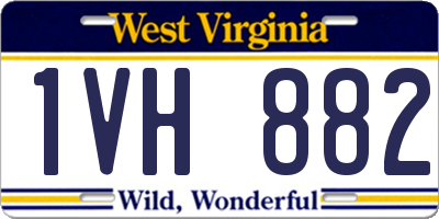 WV license plate 1VH882