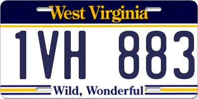 WV license plate 1VH883