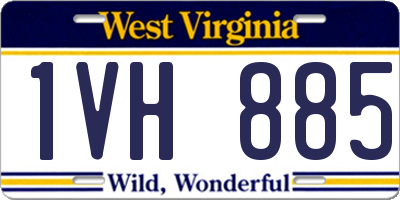 WV license plate 1VH885