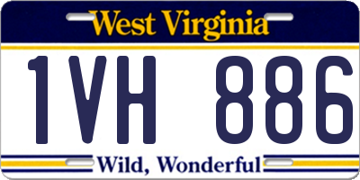 WV license plate 1VH886
