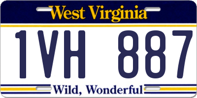 WV license plate 1VH887