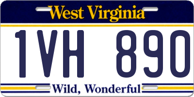 WV license plate 1VH890