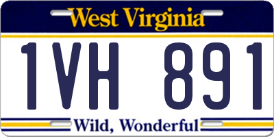 WV license plate 1VH891