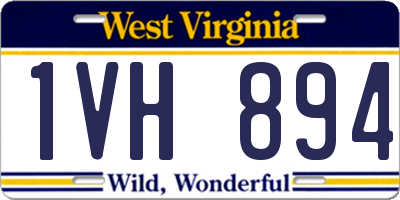WV license plate 1VH894