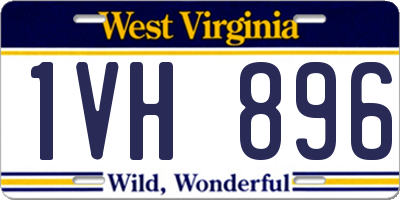 WV license plate 1VH896
