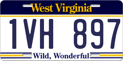 WV license plate 1VH897