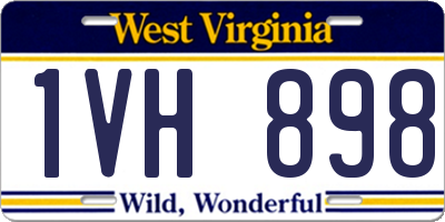 WV license plate 1VH898
