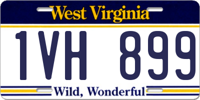 WV license plate 1VH899