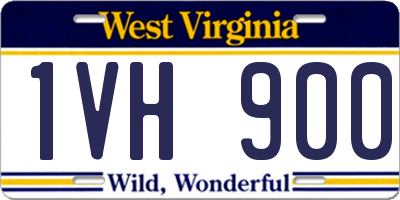 WV license plate 1VH900