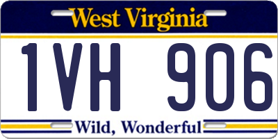 WV license plate 1VH906