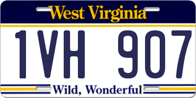 WV license plate 1VH907