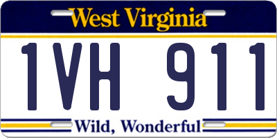 WV license plate 1VH911