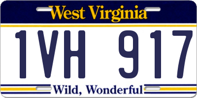 WV license plate 1VH917