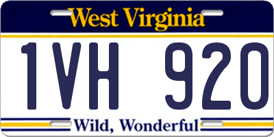 WV license plate 1VH920