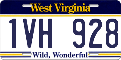 WV license plate 1VH928