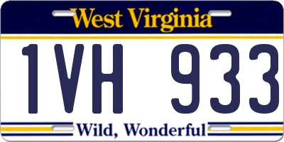 WV license plate 1VH933