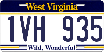 WV license plate 1VH935