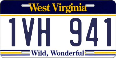 WV license plate 1VH941