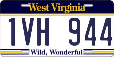 WV license plate 1VH944