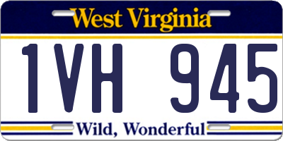 WV license plate 1VH945