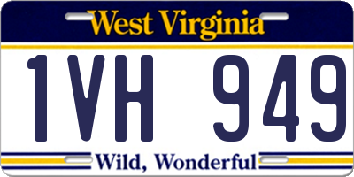 WV license plate 1VH949