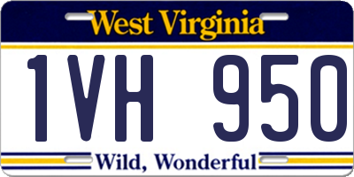 WV license plate 1VH950