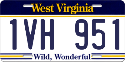 WV license plate 1VH951