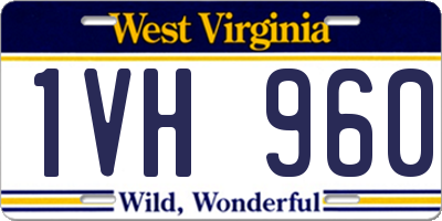 WV license plate 1VH960