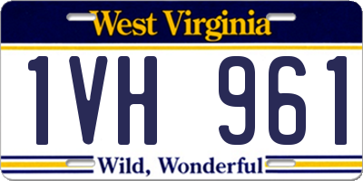 WV license plate 1VH961