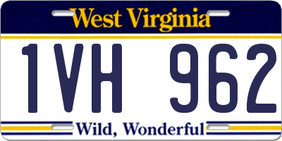 WV license plate 1VH962