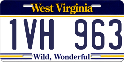 WV license plate 1VH963