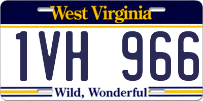 WV license plate 1VH966
