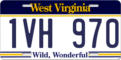 WV license plate 1VH970
